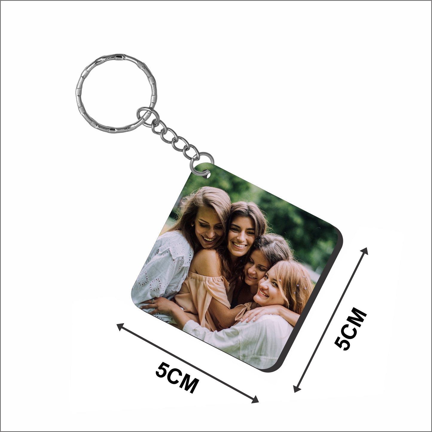 Customized photo keychain Square (5cm x 5cm)
