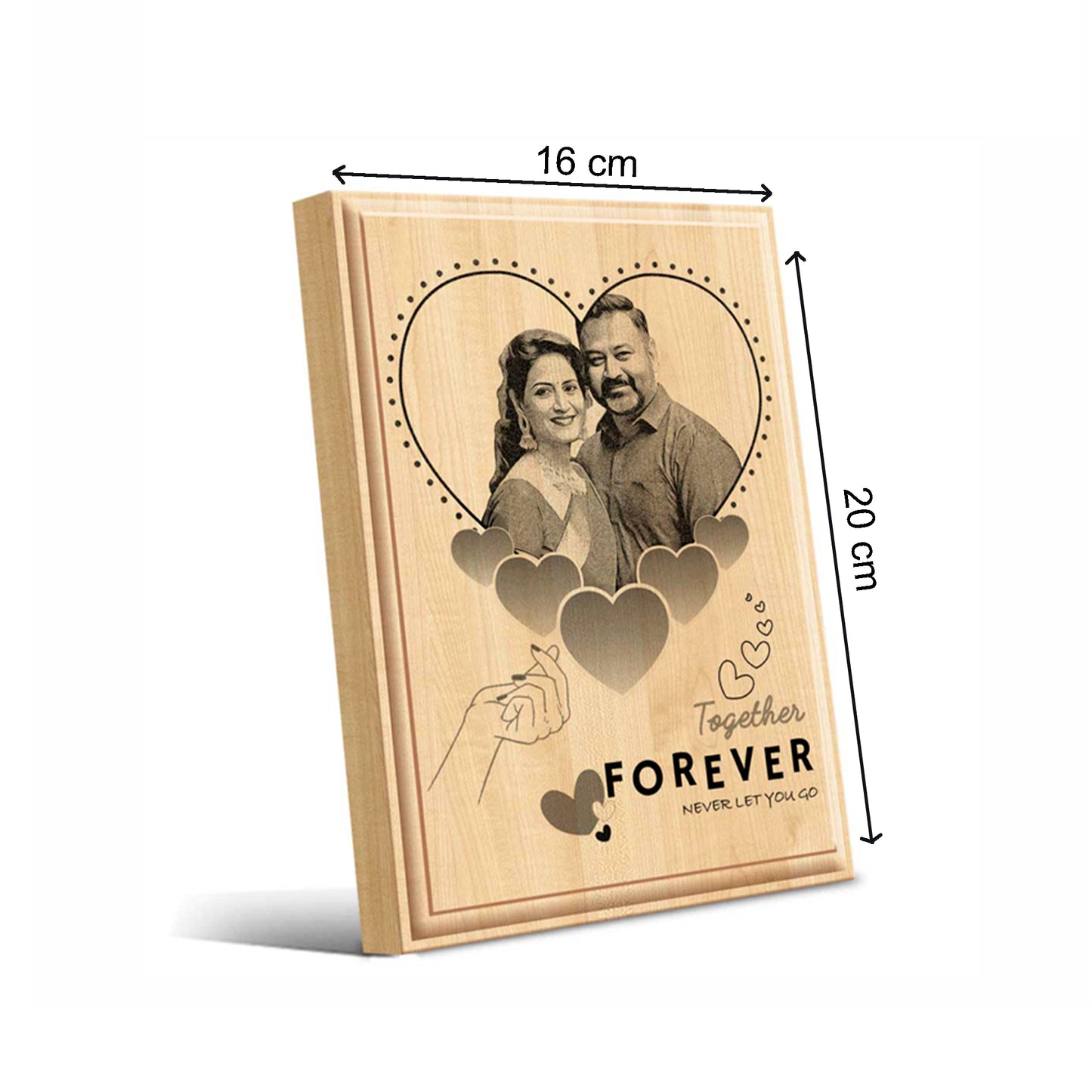 Customize Engraved Wooden Plaque 7x5, Wall Mount