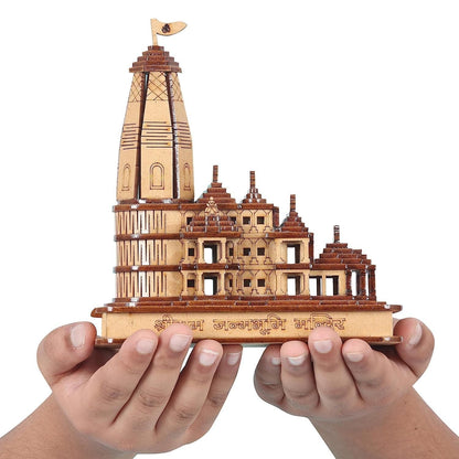 Ram Mandir For Your Home Decorative Showpiece Wood Temple for Gift🏹