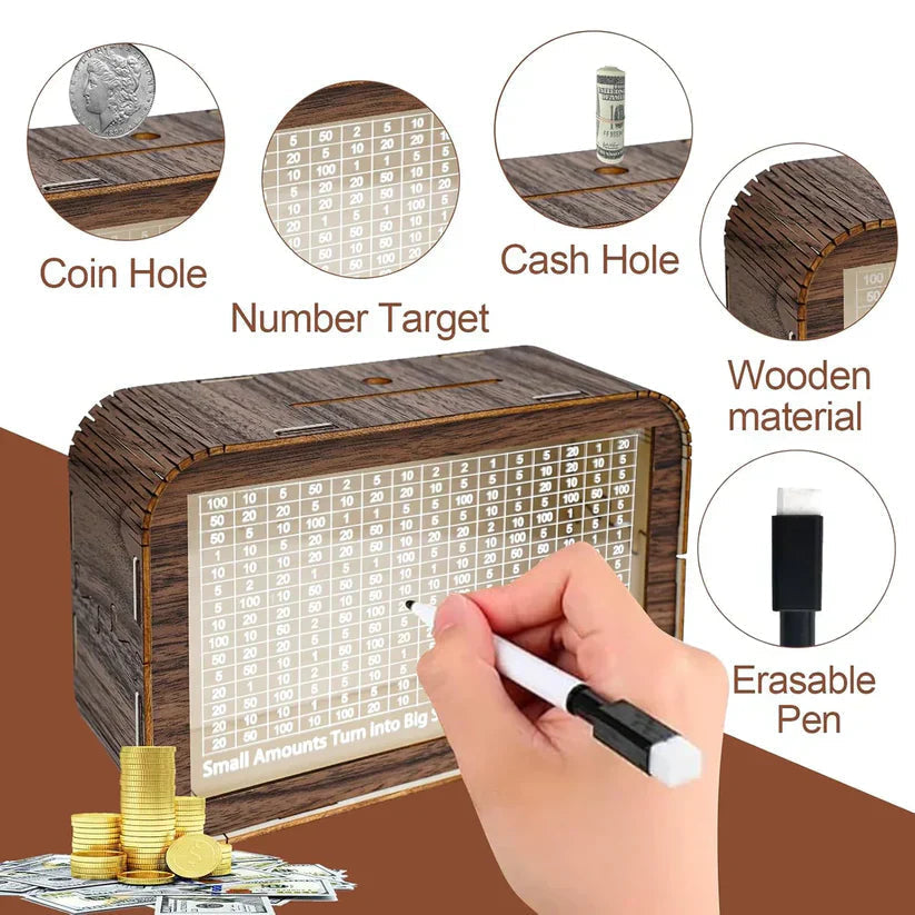 Wooden Money Saving Box