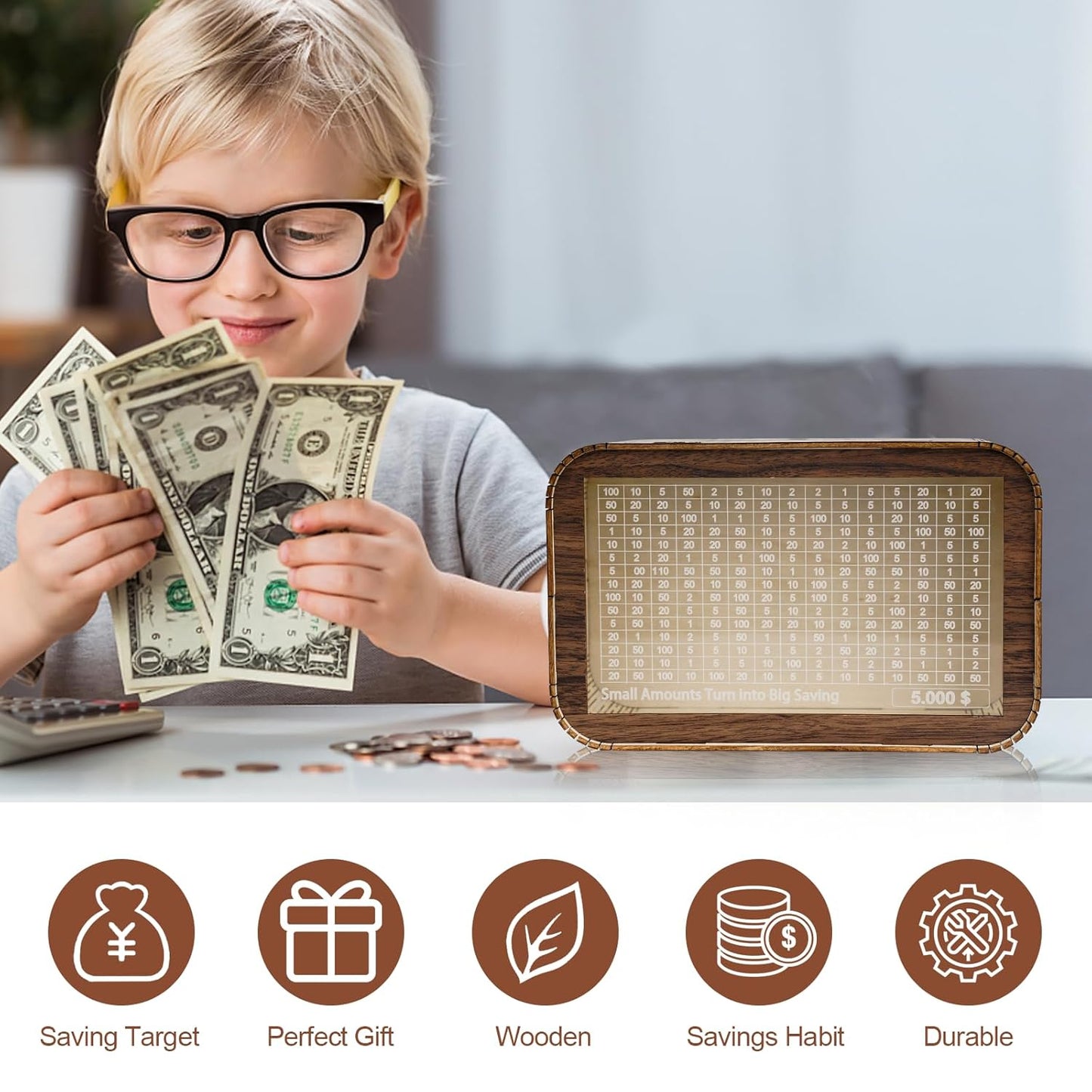 Wooden Money Saving Box