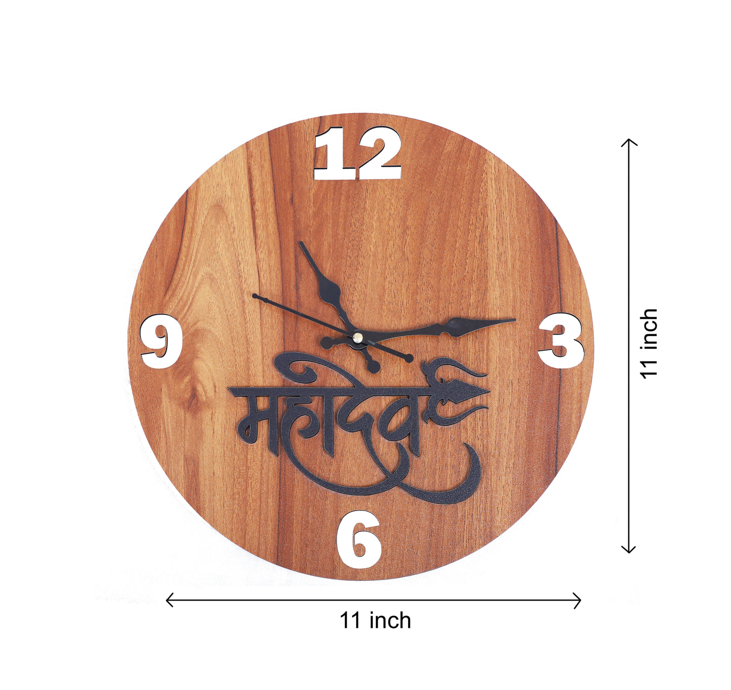 Shraddha Gift Art Analog 27.94 cm X 27.94 cm Wall Clock  (Brown, Without Glass, Standard)