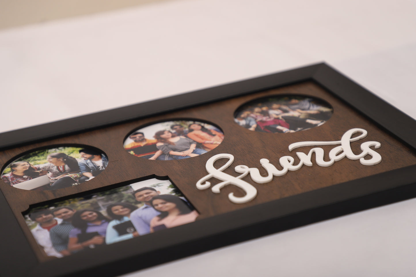 Shraddha Gift Art Wood Friends Wall Photo Frame (Multicolor, 4 Photo(s), 4 inch)