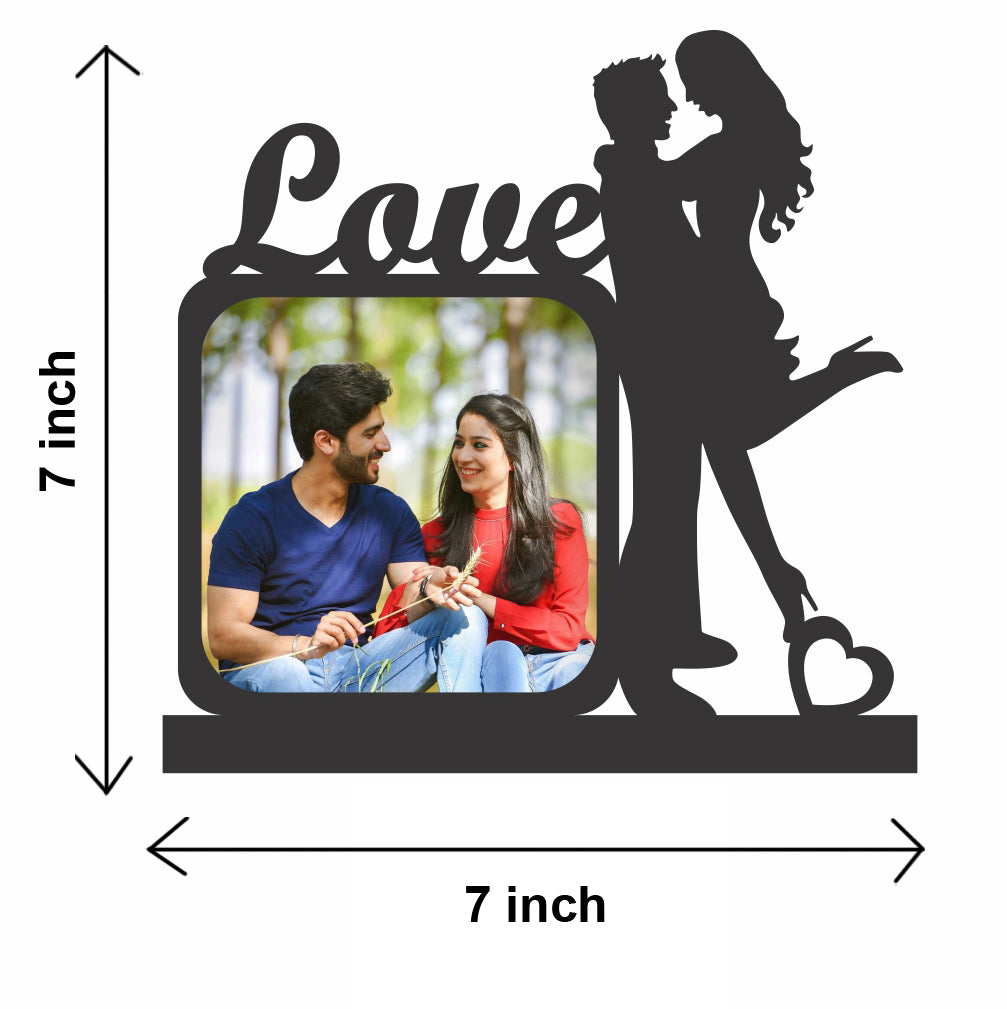 Customized Anniversary Gift for Couple Special 1st Anniversary | Gift for Husband | Gift for Wife | Couple Gifts for Wedding | MDF 8 x 8 Inch Black Photo Frame