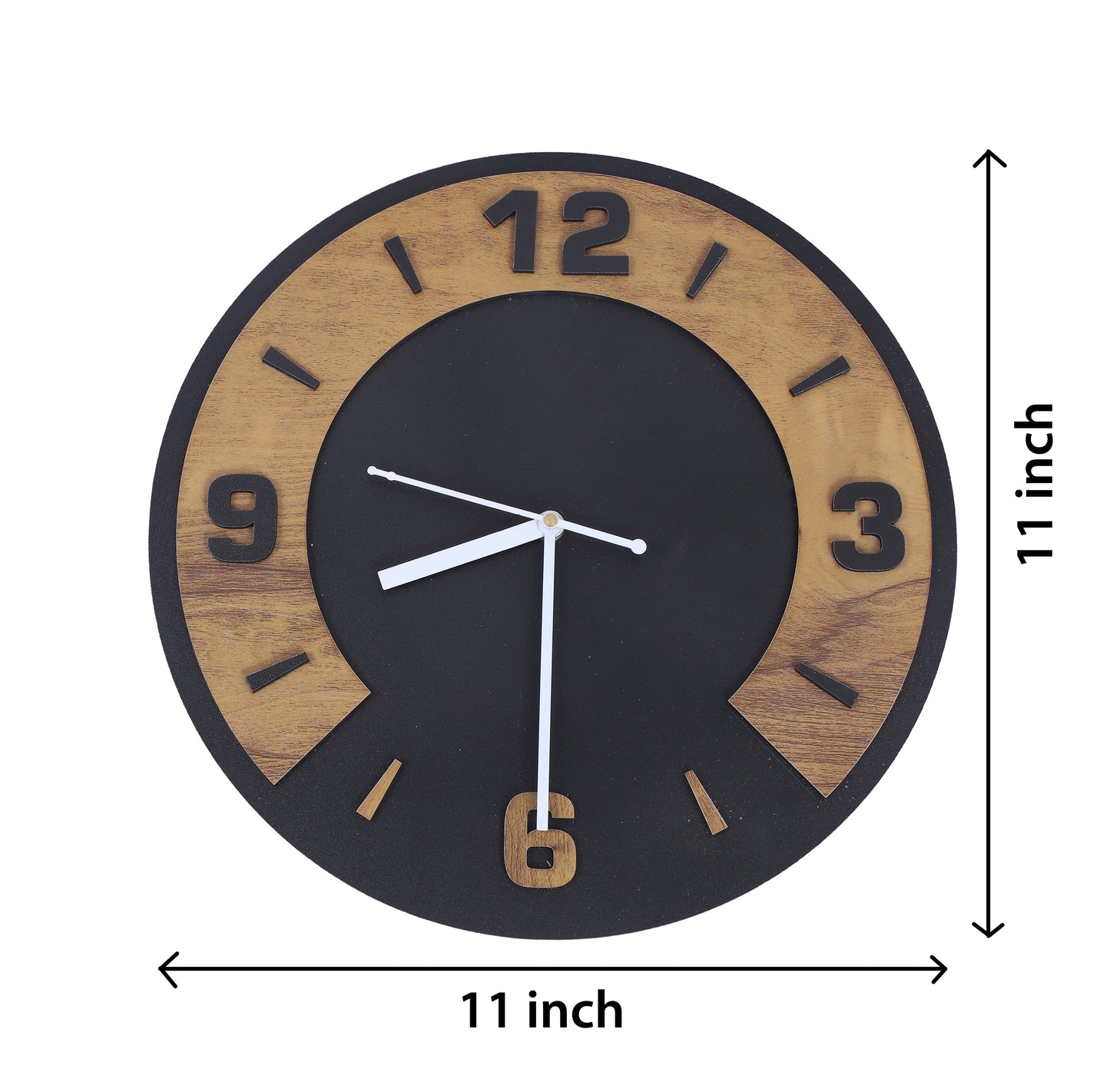 Shraddha Gift Art Analog 27.94 cm X 27.94 cm Wall Clock  (Brown, Without Glass, Standard